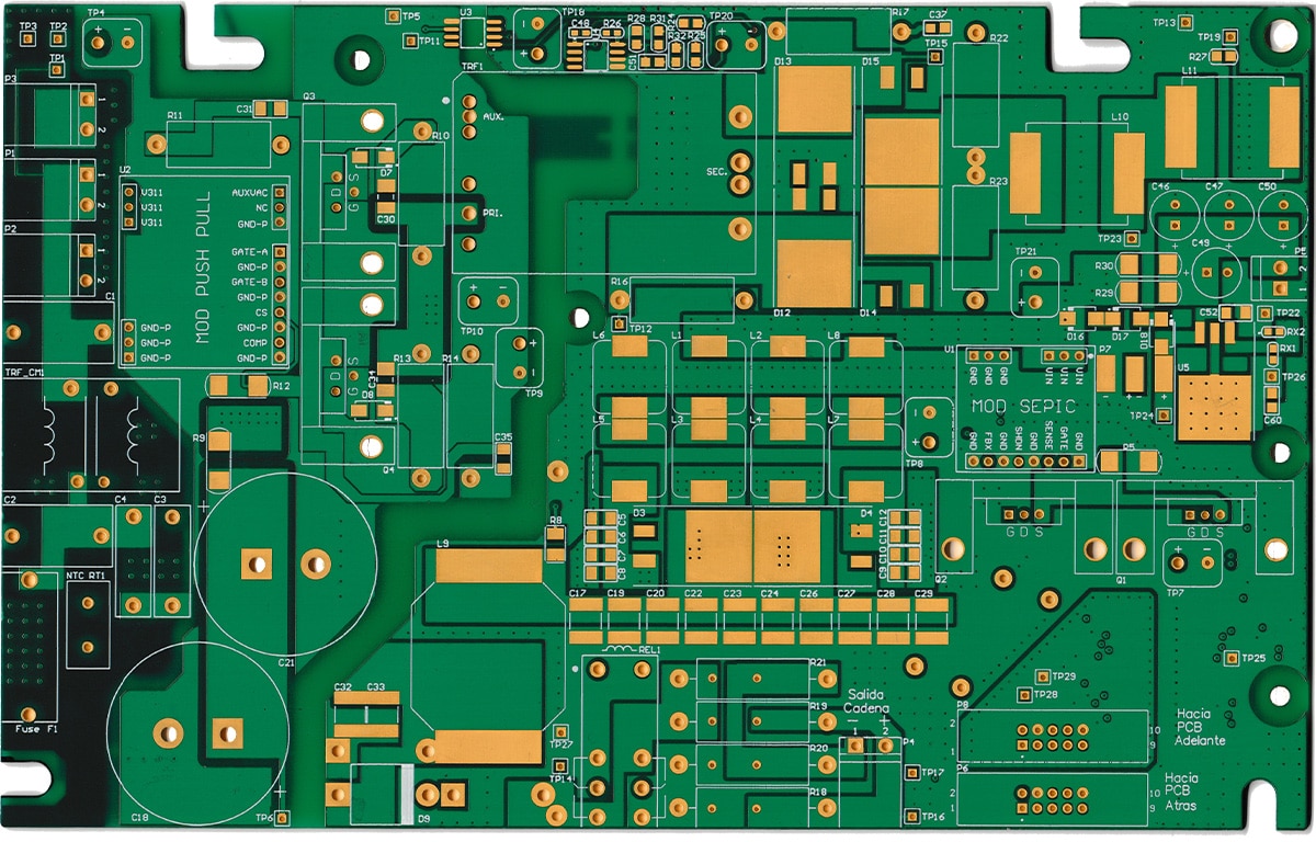 placa pcb de electronica industrial o de electrónica de potencia diseñada a la medida en cohen electronics consulting